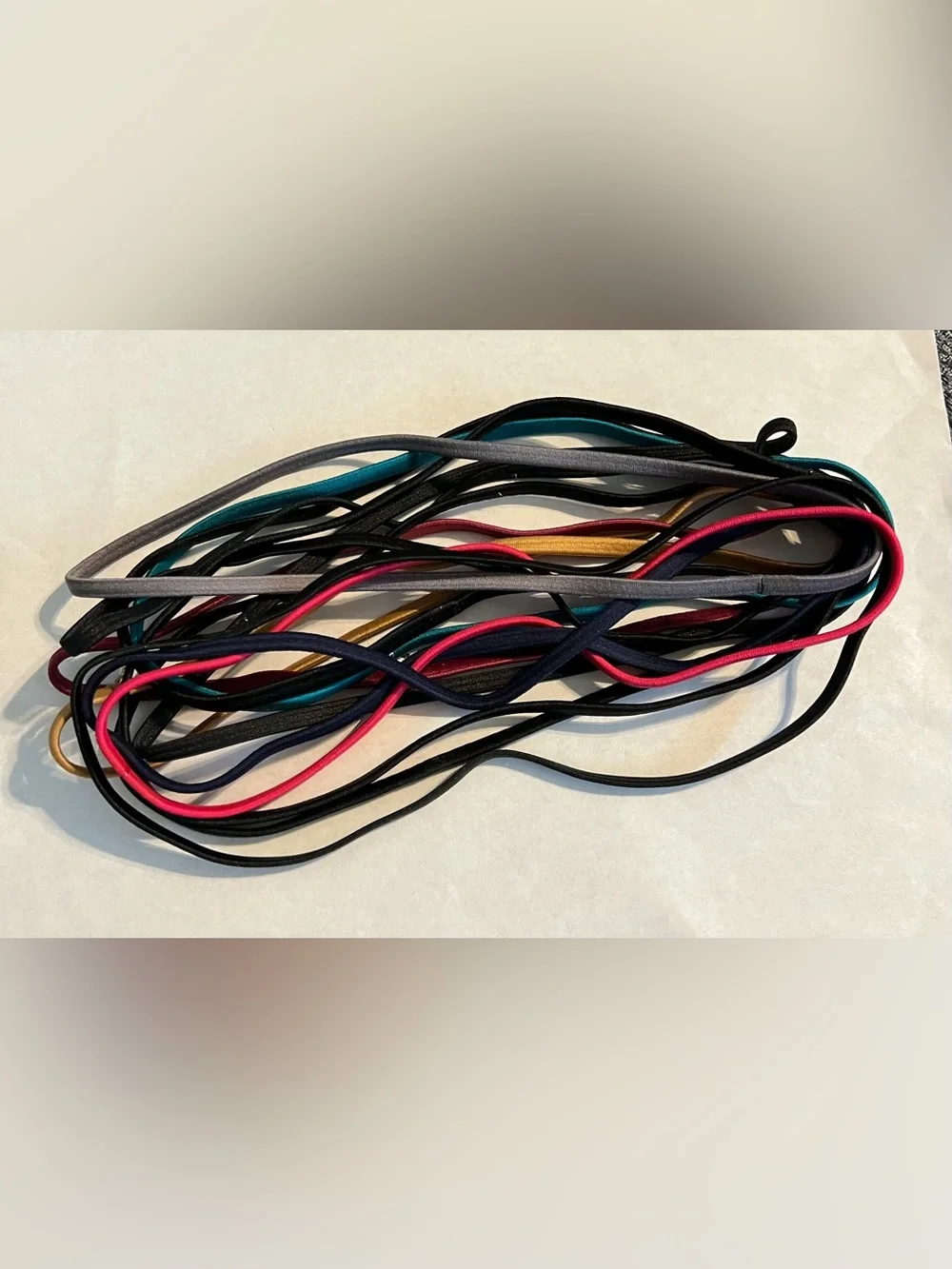 Multi-Color Thin Elastic Stretchy Headbands Set of 12